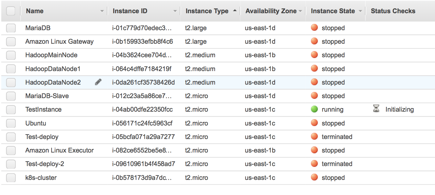 Running Instance